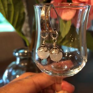 Moonstone earrings with Sterling Silver handmade